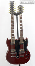 Cargar imagen en el visor de la galería, Gibson Eds-1275 Double Neck CS Cherry Red 91'
