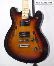 Cargar imagen en el visor de la galería, Squier Starcaster 3tone Sunburst Semihollow