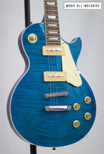 Cargar imagen en el visor de la galería, Chibson Les Paul Gibson P90 Copy Maple Top Blue