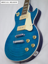Cargar imagen en el visor de la galería, Chibson Les Paul Gibson P90 Copy Maple Top Blue