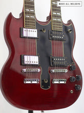 Cargar imagen en el visor de la galería, Epiphone Eds1275 Double Neck Cherry Maple Flame Top
