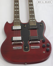 Cargar imagen en el visor de la galería, Epiphone Eds1275 Double Neck Cherry Maple Flame Top
