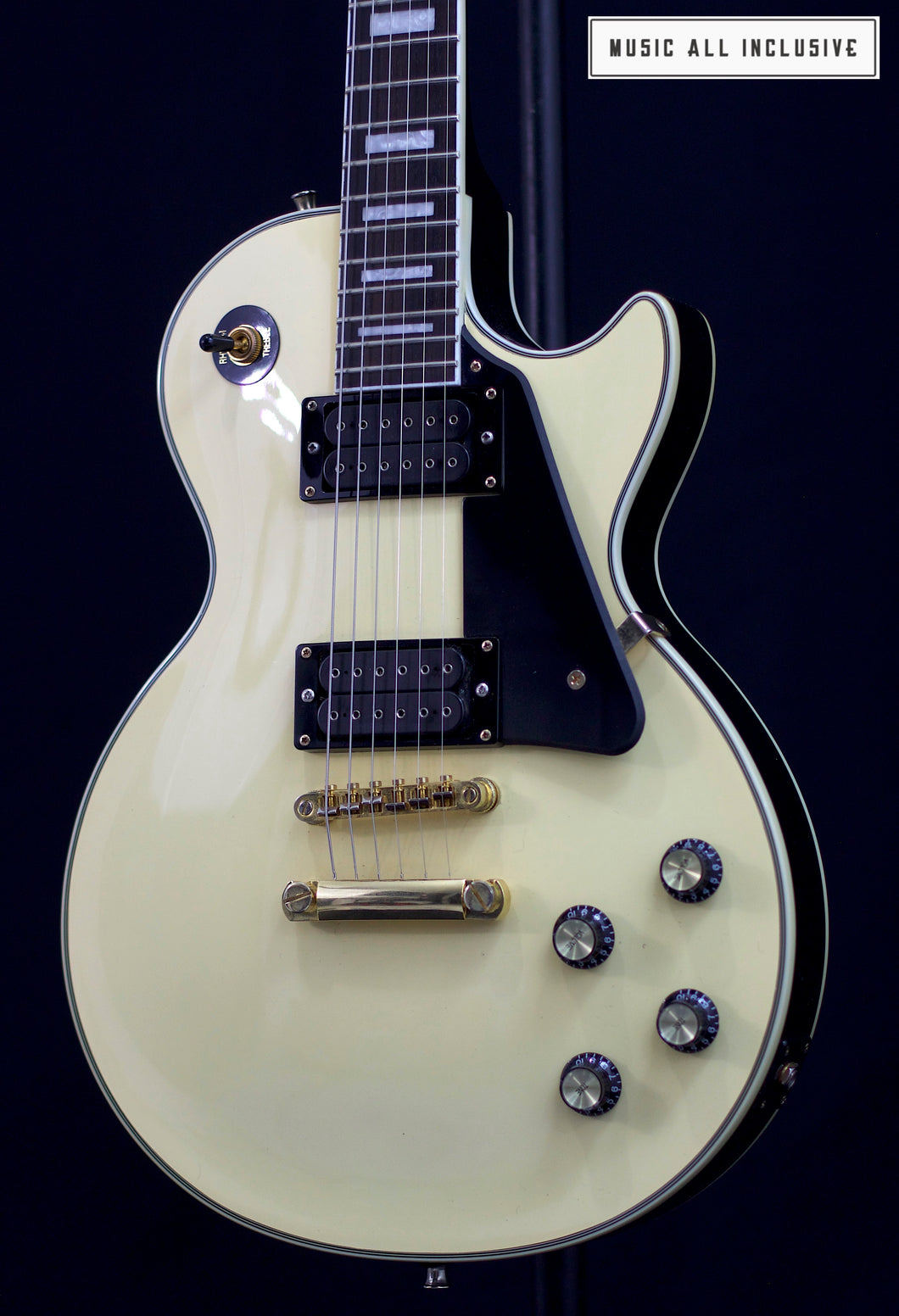 —Sold—Epiphone Les Paul Custom Blackback Pro Antique Ivory