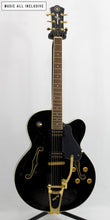 Cargar imagen en el visor de la galería, Yamaha Aes1500 Semi-hollow Body Black Gold Japan
