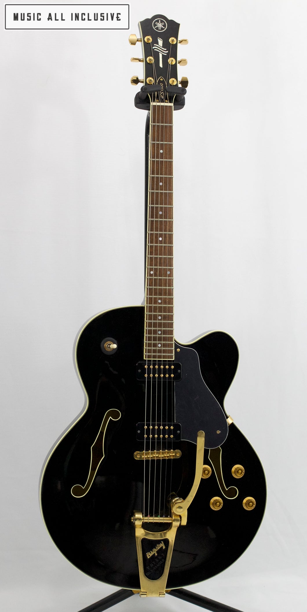 Yamaha Aes1500 Semi-hollow Body Black Gold Japan